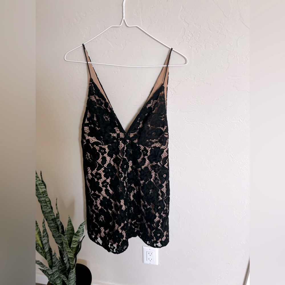 Free People Black Lace Strap Cocktail Dress